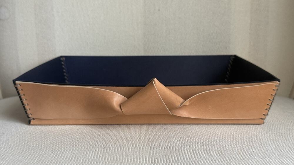 Marina Moscone Leather Tray One Size New